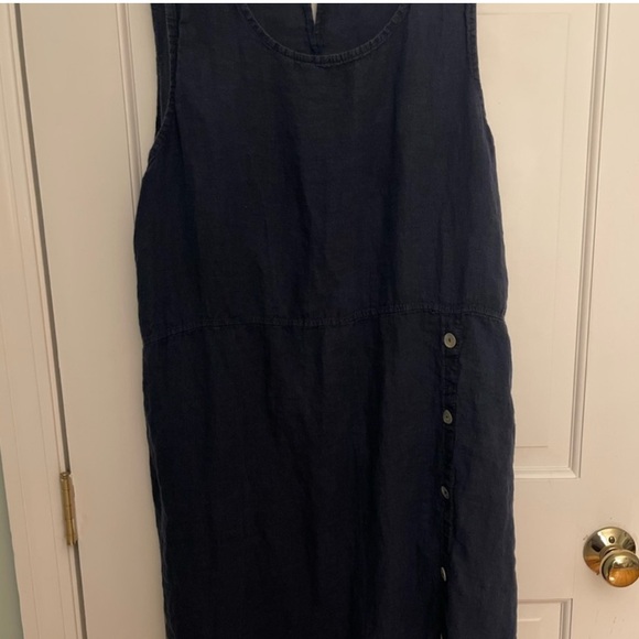✨ Lungo L’arno Navy Linen Midi Dress – Size 1X – Read Description - Picture 7 of 10